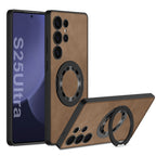 Suede Leather Magnetic Folding Stand Case Cover for Samsung S Series