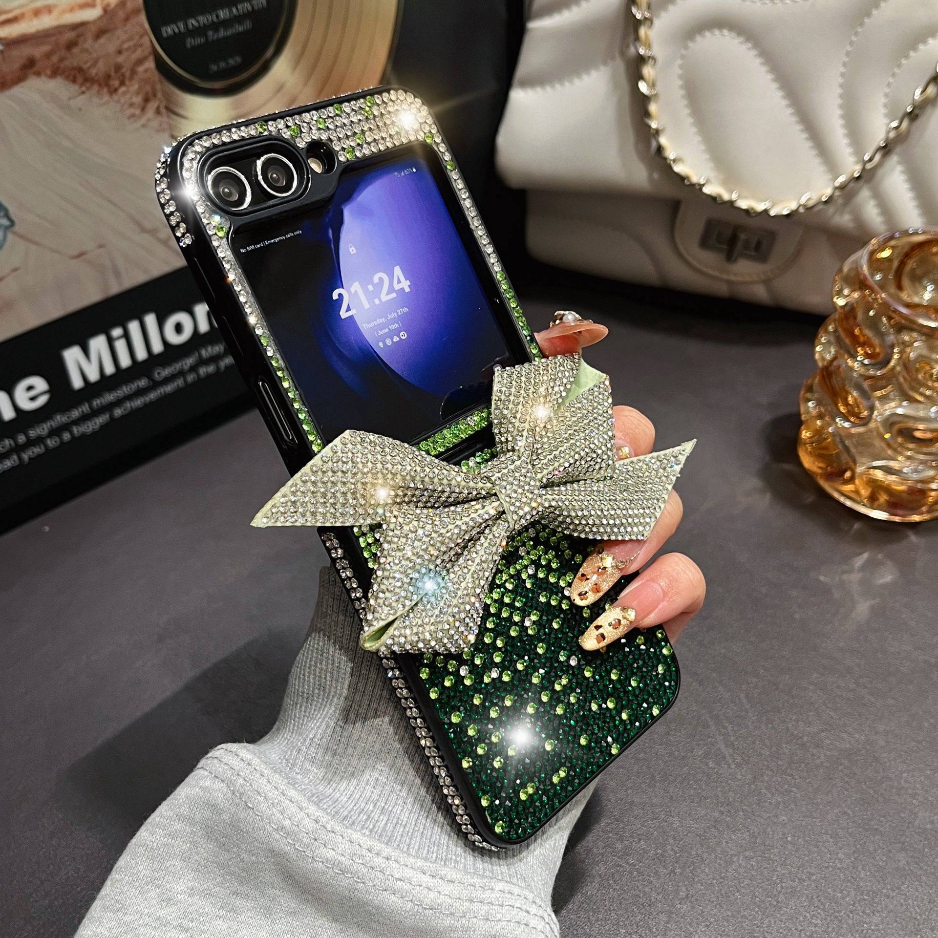 Diamond Ribbon Case Cover for Samsung Flip Series