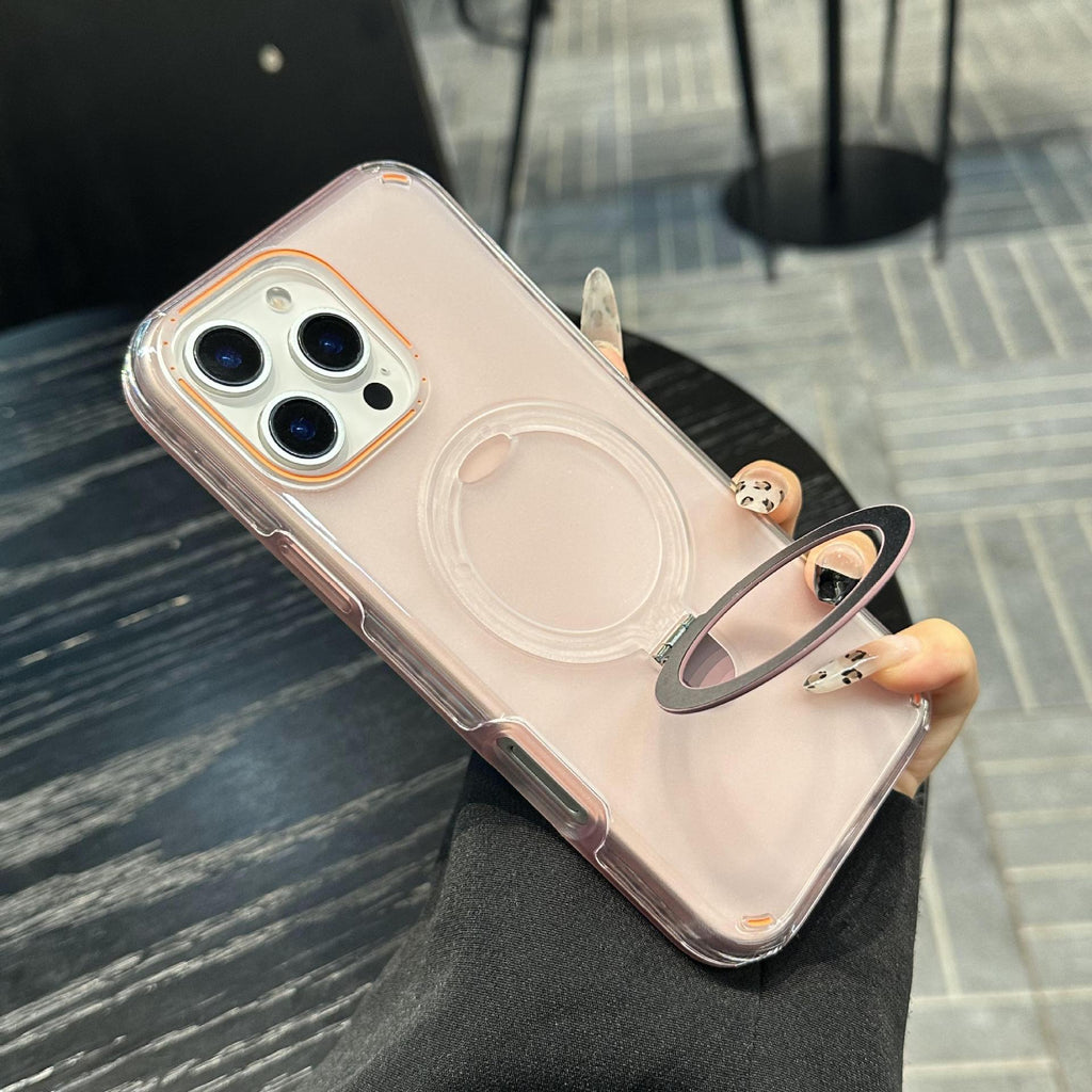 3rd Generation Frosted Anti-collision Magnetic Folding Stand Case Cover for iPhone