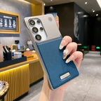 Metal Leather 2-in-1 Case Cover for Samsung S Series