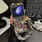 Rare Gemstone Decoration Case Cover for Samsung Flip Serie