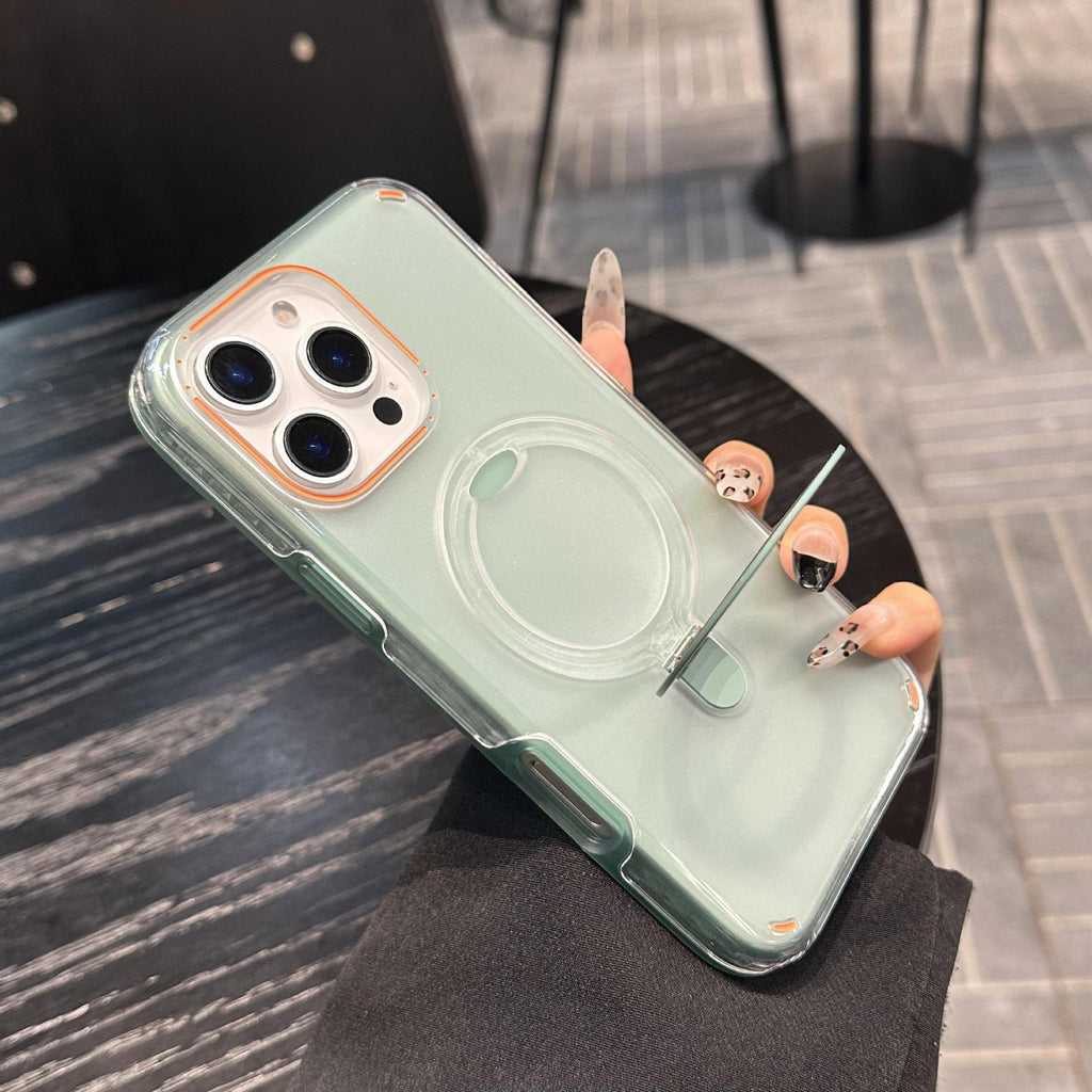 3rd Generation Frosted Anti-collision Magnetic Folding Stand Case Cover for iPhone