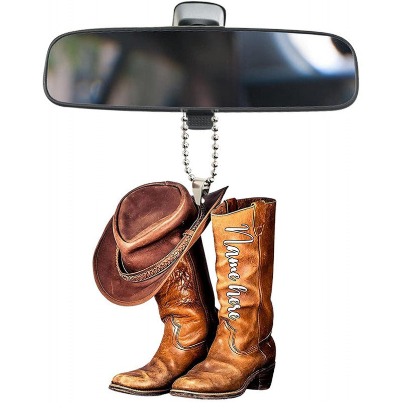 🤠✨ The Western Boot Car Charm - Ride into the Sunset with Style! ✨🤠