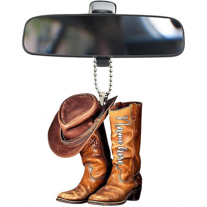 🤠✨ The Western Boot Car Charm - Ride into the Sunset with Style! ✨🤠