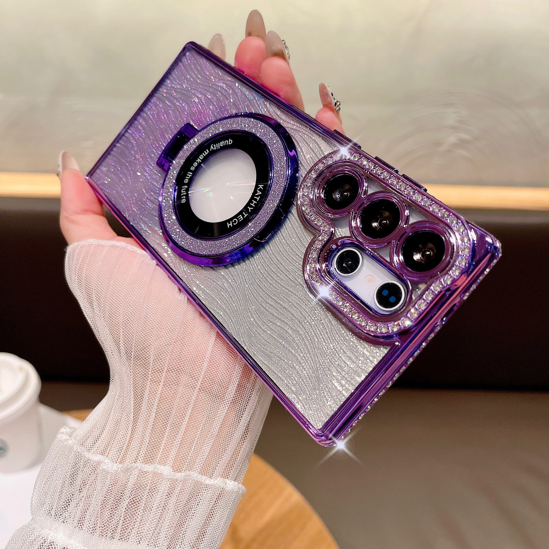 🔥Dazzling Folding Bracket That Sparkles Case Cover for Samsung S Series