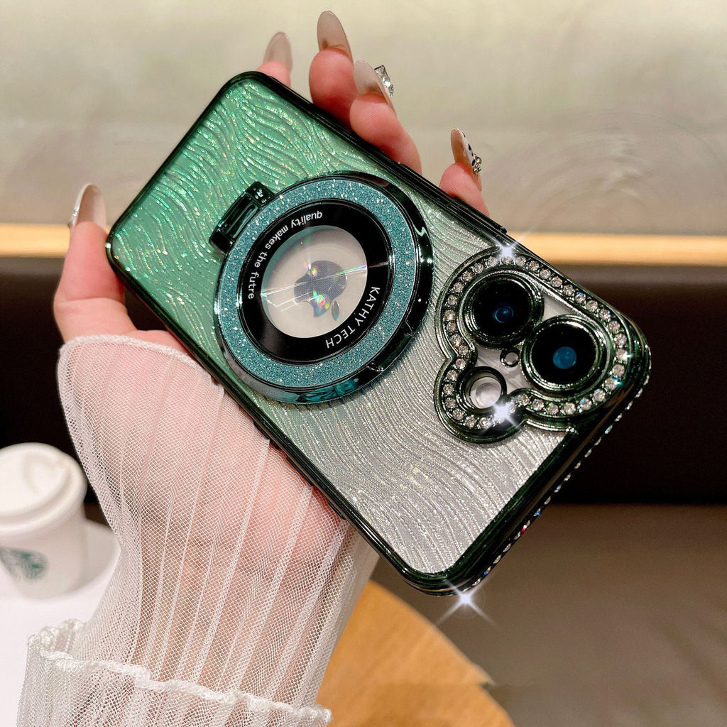 Dazzling Folding Bracket That Sparkles Case Cover for iPhone