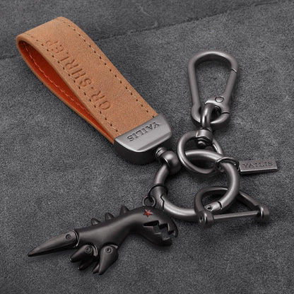 Aluminum Alloy Dinosaur Charm Paired with Suede Leather Bracelet-🔥Second Item at 40% OFF