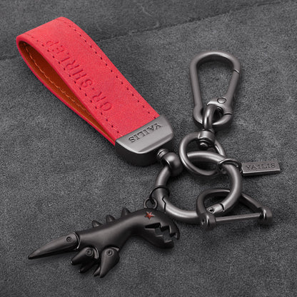 Aluminum Alloy Dinosaur Charm Paired with Suede Leather Bracelet-🔥Second Item at 40% OFF