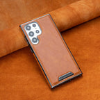 Leather Exterior and Suede Interior Luxury Case Cover for Samsung S Series