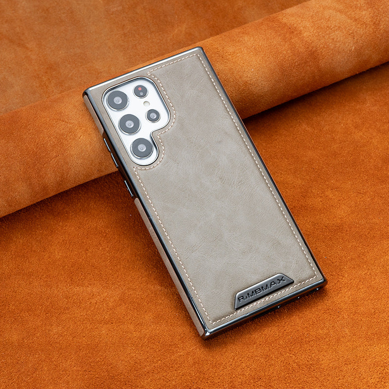 Leather Exterior and Suede Interior Luxury Case Cover for Samsung S Series