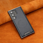 Leather Exterior and Suede Interior Luxury Case Cover for Samsung S Series