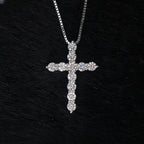 ✨🕊️ BLESSED BRILLIANCE - Moissanite Cross Necklace for Everyday Grace 🕊️✨