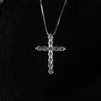 ✨🕊️ BLESSED BRILLIANCE - Moissanite Cross Necklace for Everyday Grace 🕊️✨