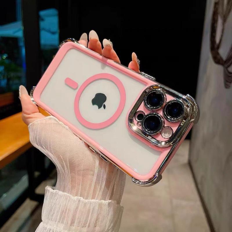 Anti-collision Transparent Magnetic Case Cover for iPhone
