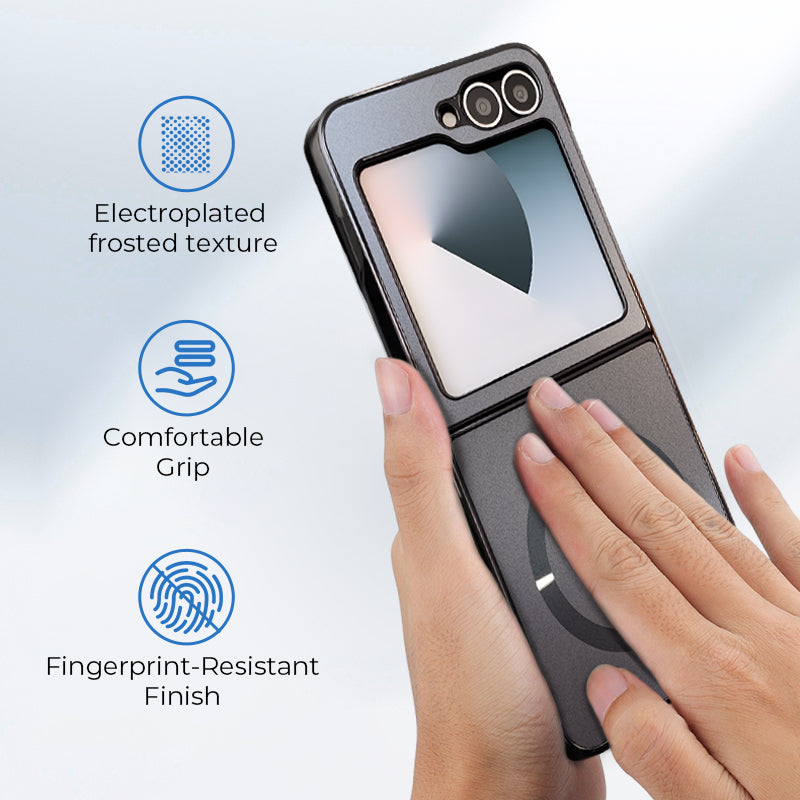 Electroplated Frosted Magnetic Case Cover for Samsung Flip Series