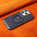 Luxury Leather Folding Metal Stand Case Cover for iPhone