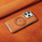 Luxury Leather Folding Metal Stand Case Cover for iPhone