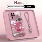 Colorful Fruit Magsafe Tempered Glass Case With lanyard Case Cover for Samsung S Series