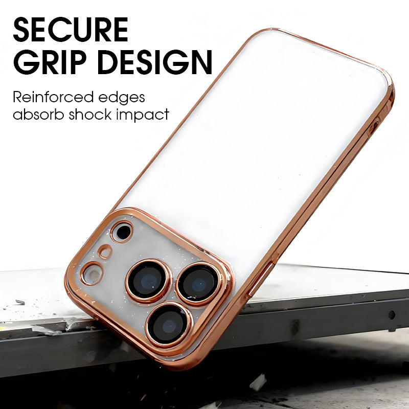 Glittering Starry Sky Electroplated Frame Case Cover for iPhone