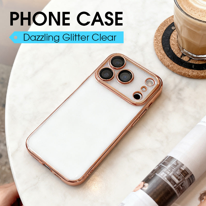 Glittering Starry Sky Electroplated Frame Case Cover for iPhone