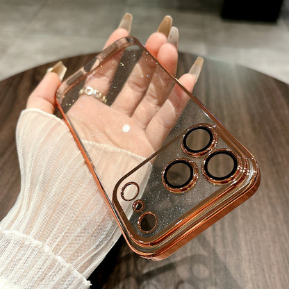 Glittering Starry Sky Electroplated Frame Case Cover for iPhone