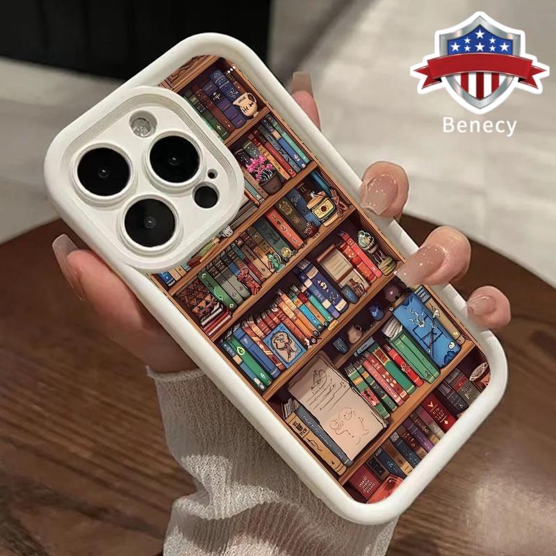 3D Bookcase Case Cover for iPhone