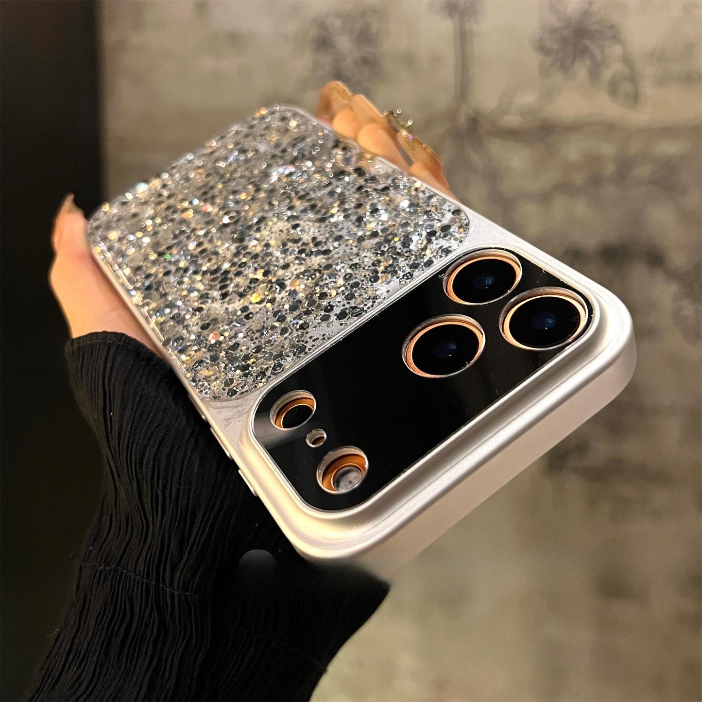 Glitter and Sequins Large Window Lens Protective iPhone Case - Buy 2: FREE SHIPPING🛫 & 40% OFF 2nd🔥
