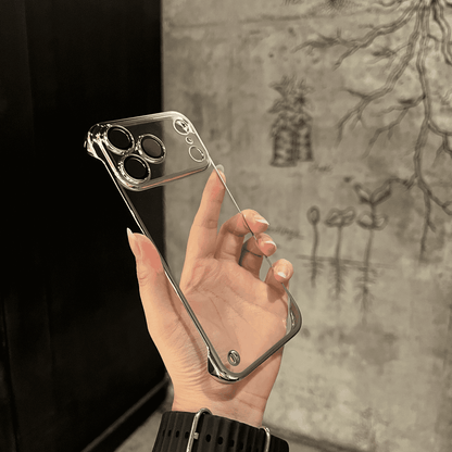 Transparent Semi-Covered Electroplated Slim Case Cover for iPhone