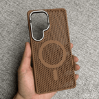 Honeycomb Metal Lens Holder Case Cover for Samsung S Series