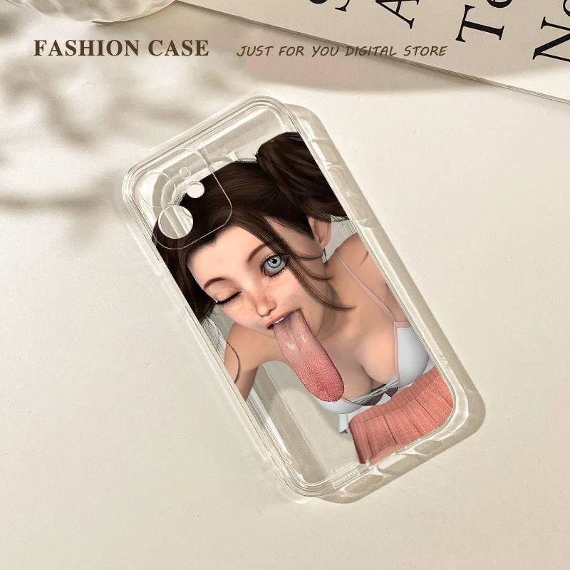 Fashion Selfie Transparent Case Cover for iPhone