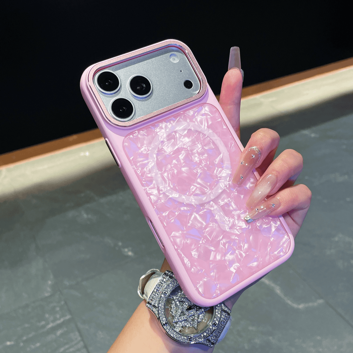 Iridescent Shell MagSafe Compatible iPhone Case