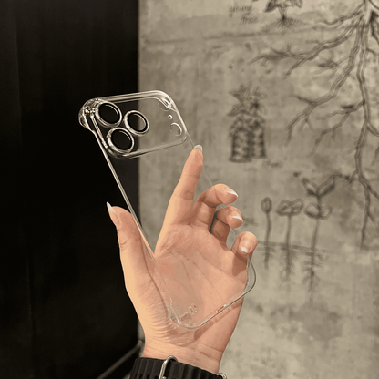 Transparent Semi-Covered Electroplated Slim Case Cover for iPhone