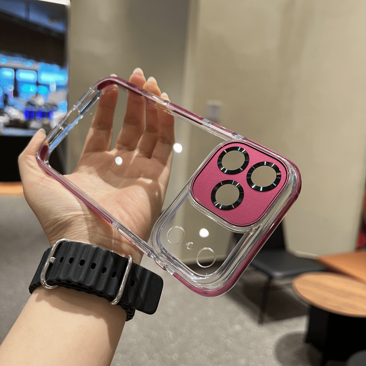 Thickened Impact-Resistant TPU Edge Transparent Case Cover for iPhone