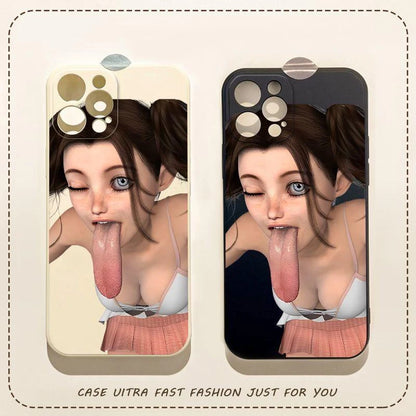 Fashion Selfie Transparent Case Cover for iPhone