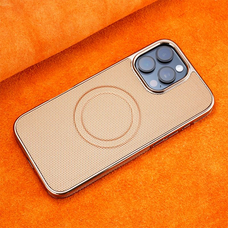 Leather Strong Magnetic Suction Ring Case Cover for iPhone