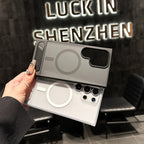 Frosted Texture Compact Folding Stand Case Cover for Samsung S Series