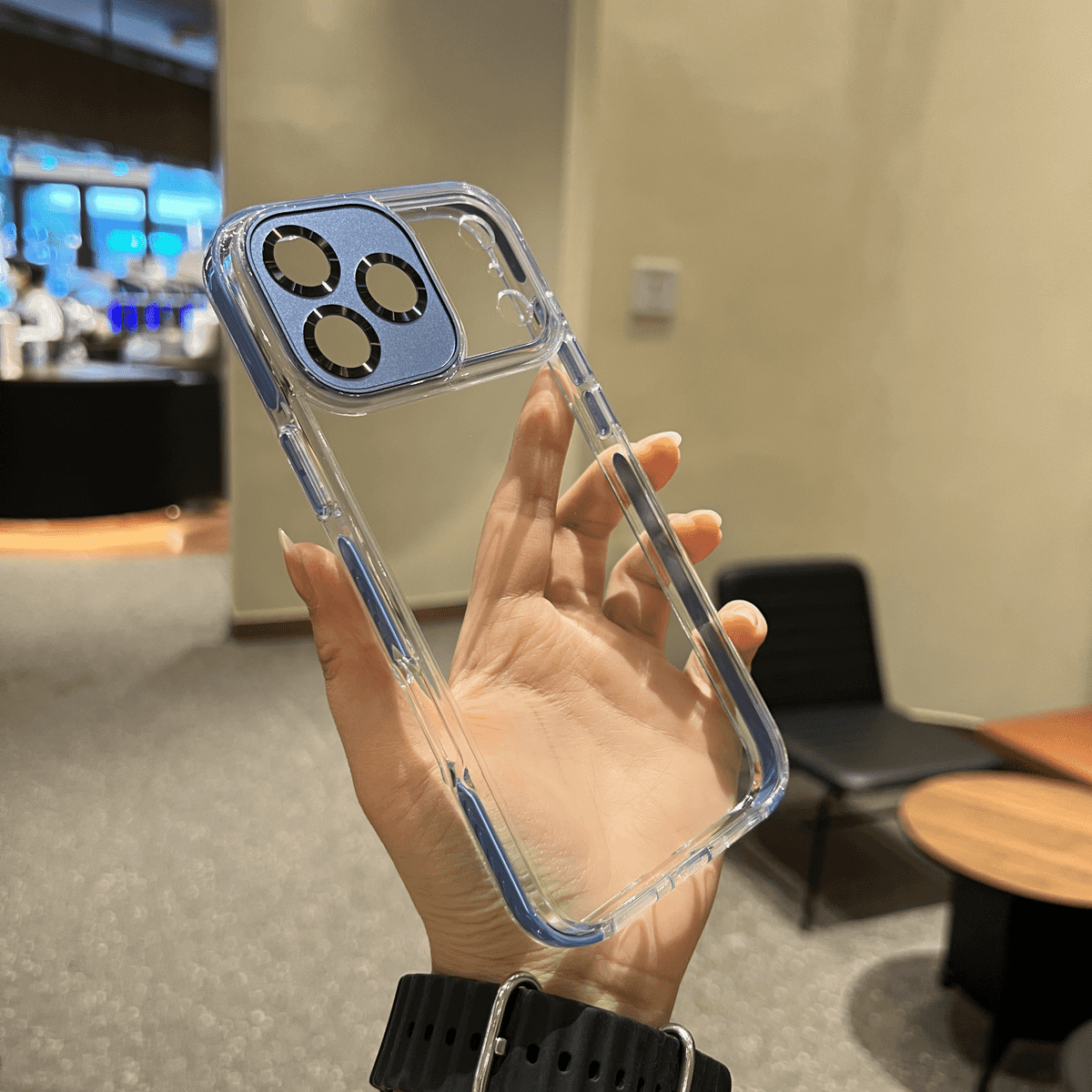 Thickened Impact-Resistant TPU Edge Transparent Case Cover for iPhone