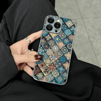 Tempered Glass Retro Totem Pattern Case Cover for iPhone - Buy 2: FREE SHIPPING🛫 & 40% OFF 2nd🔥