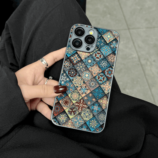 Tempered Glass Retro Totem Pattern Case Cover for iPhone - Buy 2: FREE SHIPPING🛫 & 40% OFF 2nd🔥