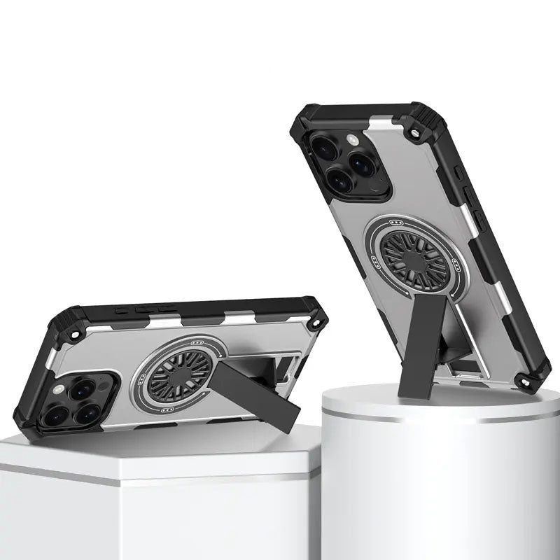 Decompression Rotor Hidden Stand Case Cover for iPhone