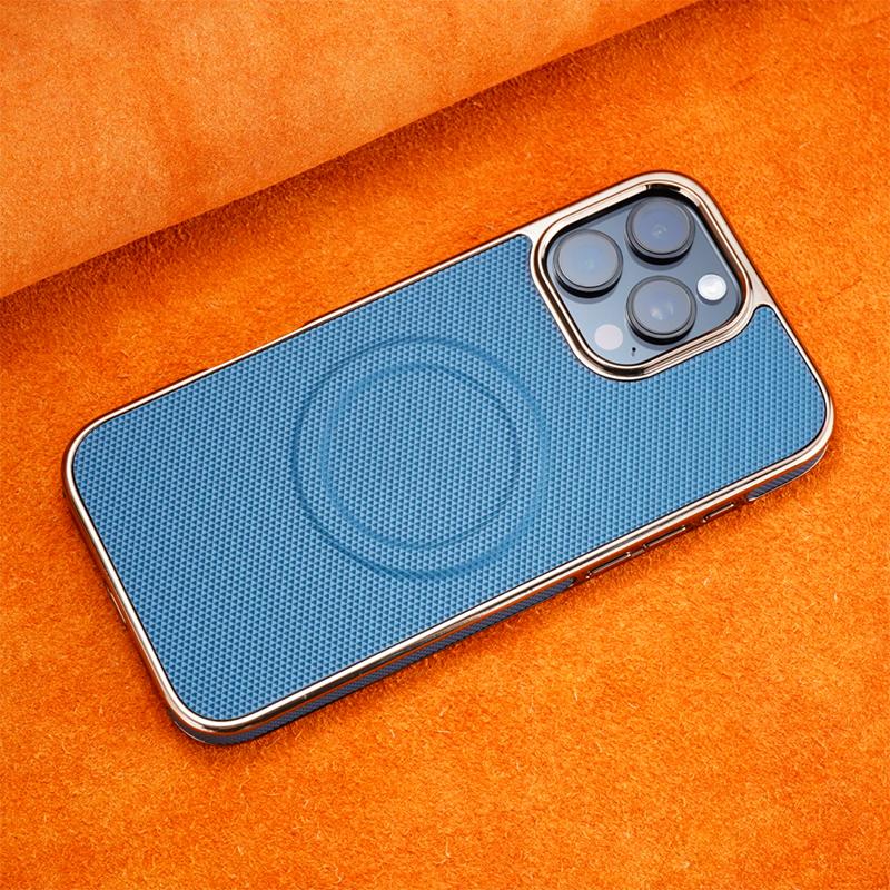 Leather Strong Magnetic Suction Ring Case Cover for iPhone