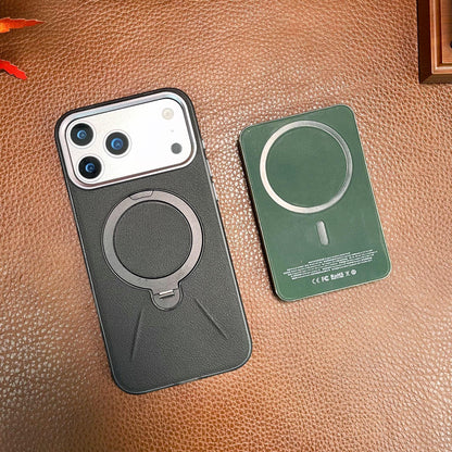 Leather-textured Metal Folding Swivel Stand Case for iPhone - Buy 2: FREE SHIPPING🛫 & 40% OFF 2nd🔥