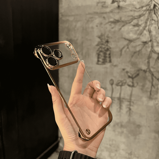 Transparent Semi-Covered Electroplated Slim Case Cover for iPhone