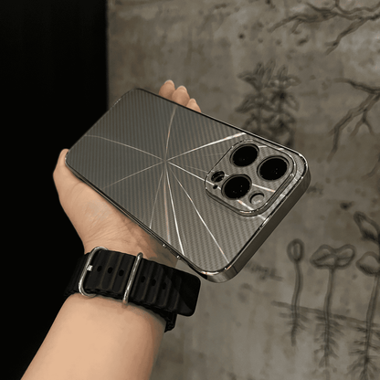 Carbon Fiber Reflective Coated Case Cover for iPhone