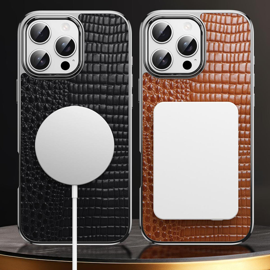 Crocodile Leather Case Cover for iPhone