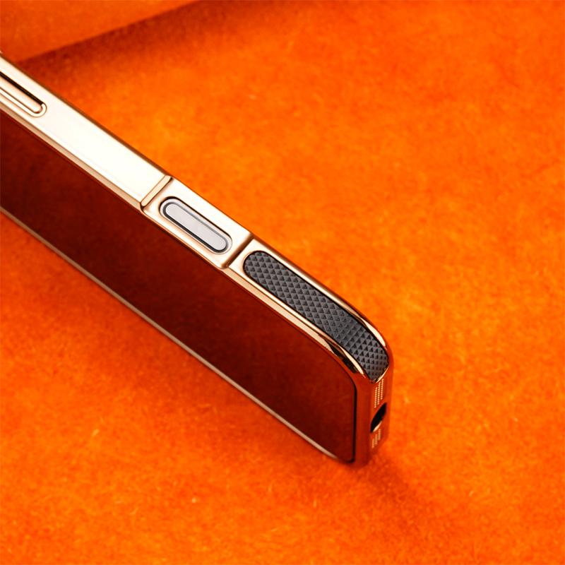 Leather Strong Magnetic Suction Ring Case Cover for iPhone