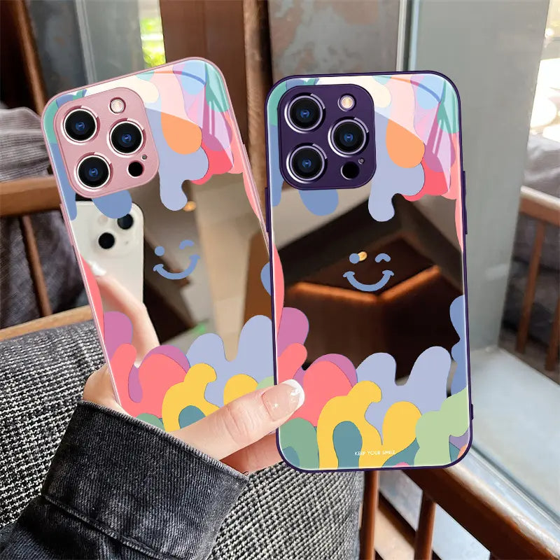 Smiley Mirror Case Cover for iPhone
