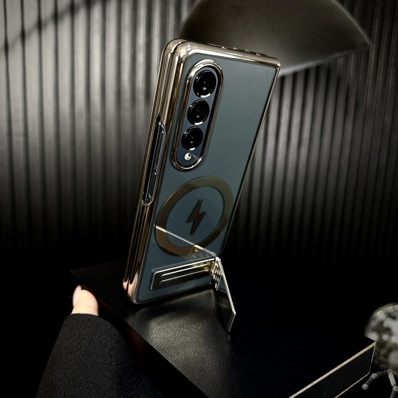 Electroplated Transparent Anti-oxidation Magnetic Case Cover for Samsung Fold Series