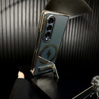 Electroplated Transparent Anti-oxidation Magnetic Case Cover for Samsung Fold Series