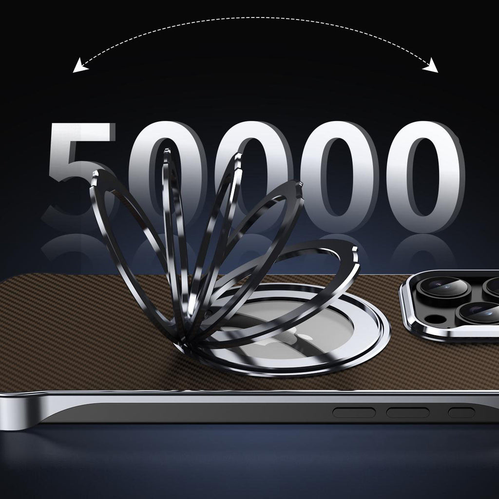 Skeleton Back Rotating Folding Stand Case Cover for iPhone